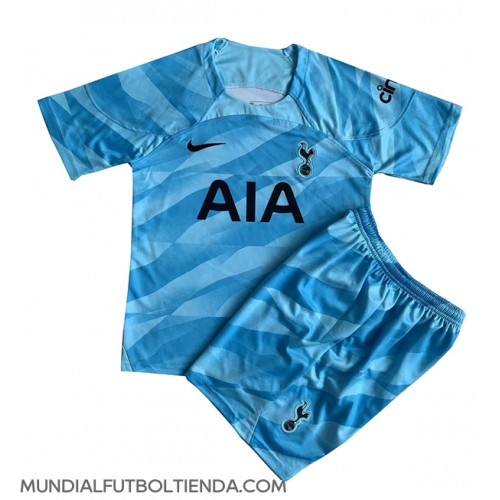 Camiseta Tottenham Hotspur Portero Primera Equipación Replica 2023-24 para niños mangas cortas (+ Pantalones cortos)